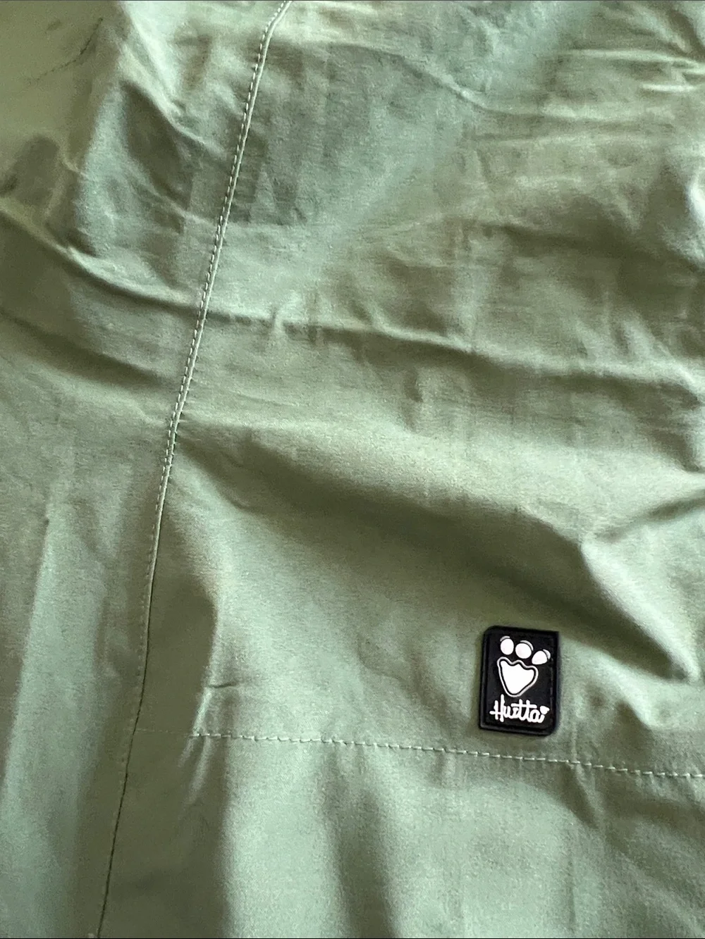 Water-Resistant Sage Green Dog Rain Jacket
